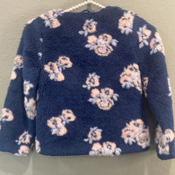 Janie and Jack faux fur floral button up jacket - Picture 8 of 8